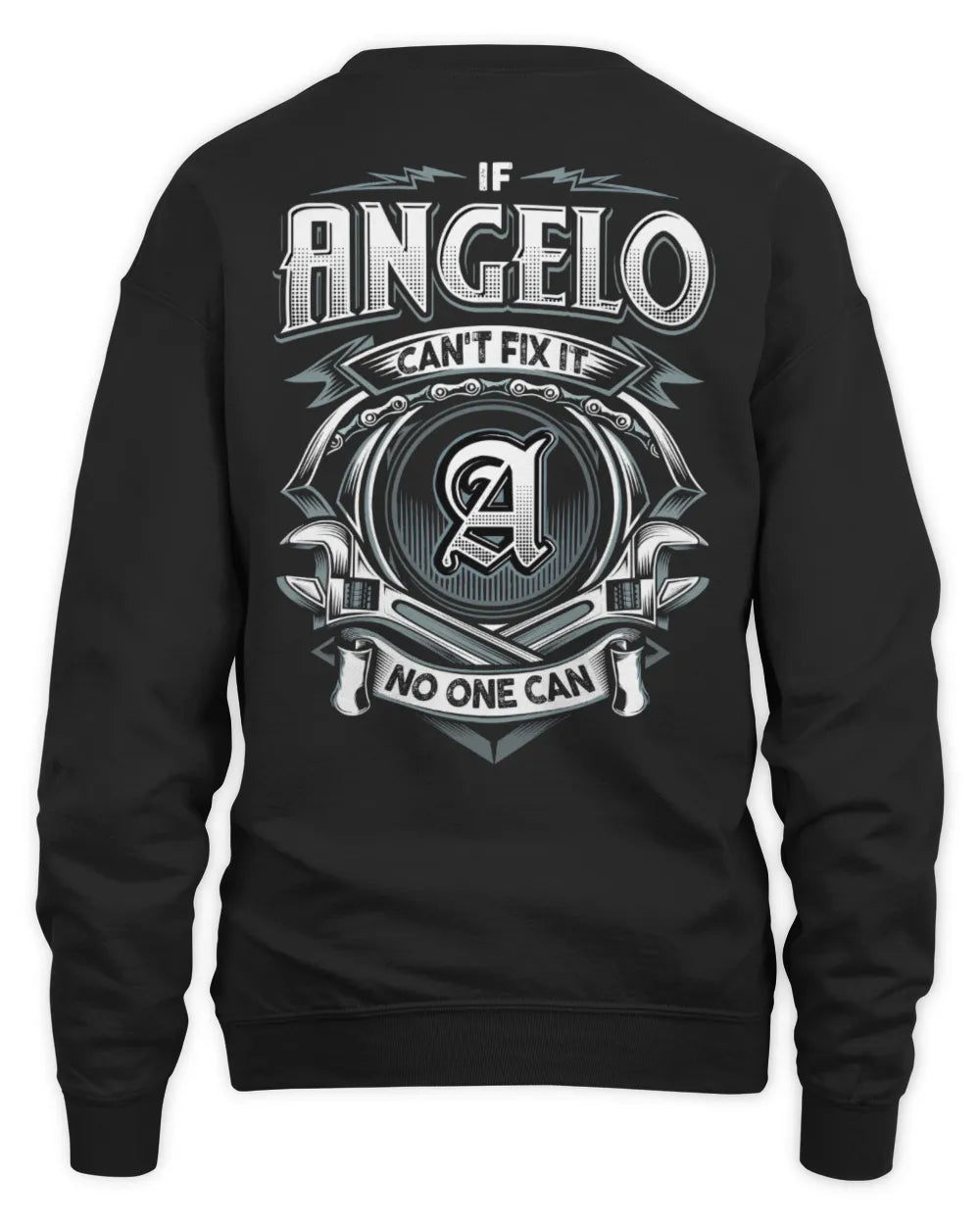 ANGELO AP81-K4-626 - Personalized Ahmed Quote Apparel “If Ahmed Can't Fix It, No One Can” - Unisex Sweatshirt - Black