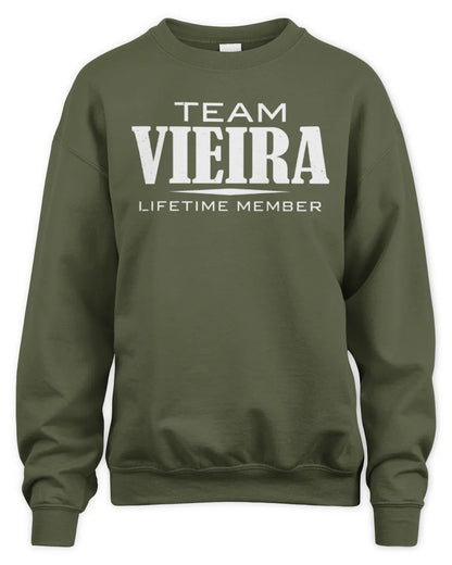 VIEIRA BL62-K4-128 - Personalized “Team NAME Lifetime Member” - Unisex Sweatshirt - Military Green