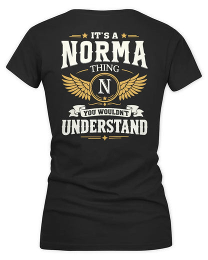 NORMA KT06-M008 It’s a [NAME] Thing – You Wouldn’t Understand | Personalized Vintage T-Shirt - Women's V-Neck T-Shirt - Black