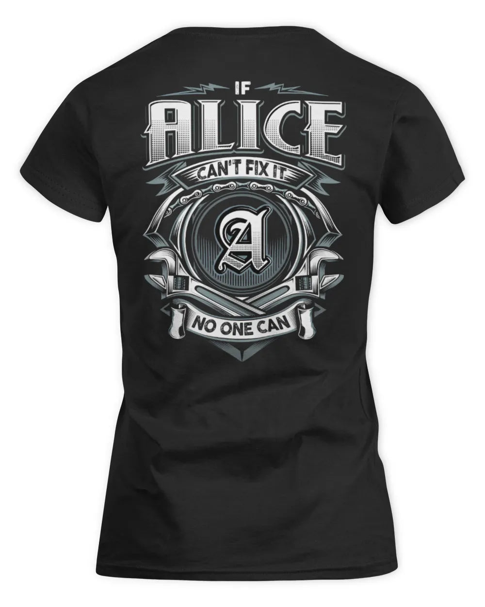 ALICE AP81-K4-626 - Personalized Ahmed Quote Apparel “If Ahmed Can't Fix It, No One Can” - Women's Standard T-Shirt - Black