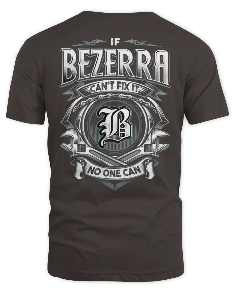 BEZERRA AP81-K4-626 - Personalized Ahmed Quote Apparel “If Ahmed Can't Fix It, No One Can” - Unisex Standard T-Shirt - Dark Chocolate