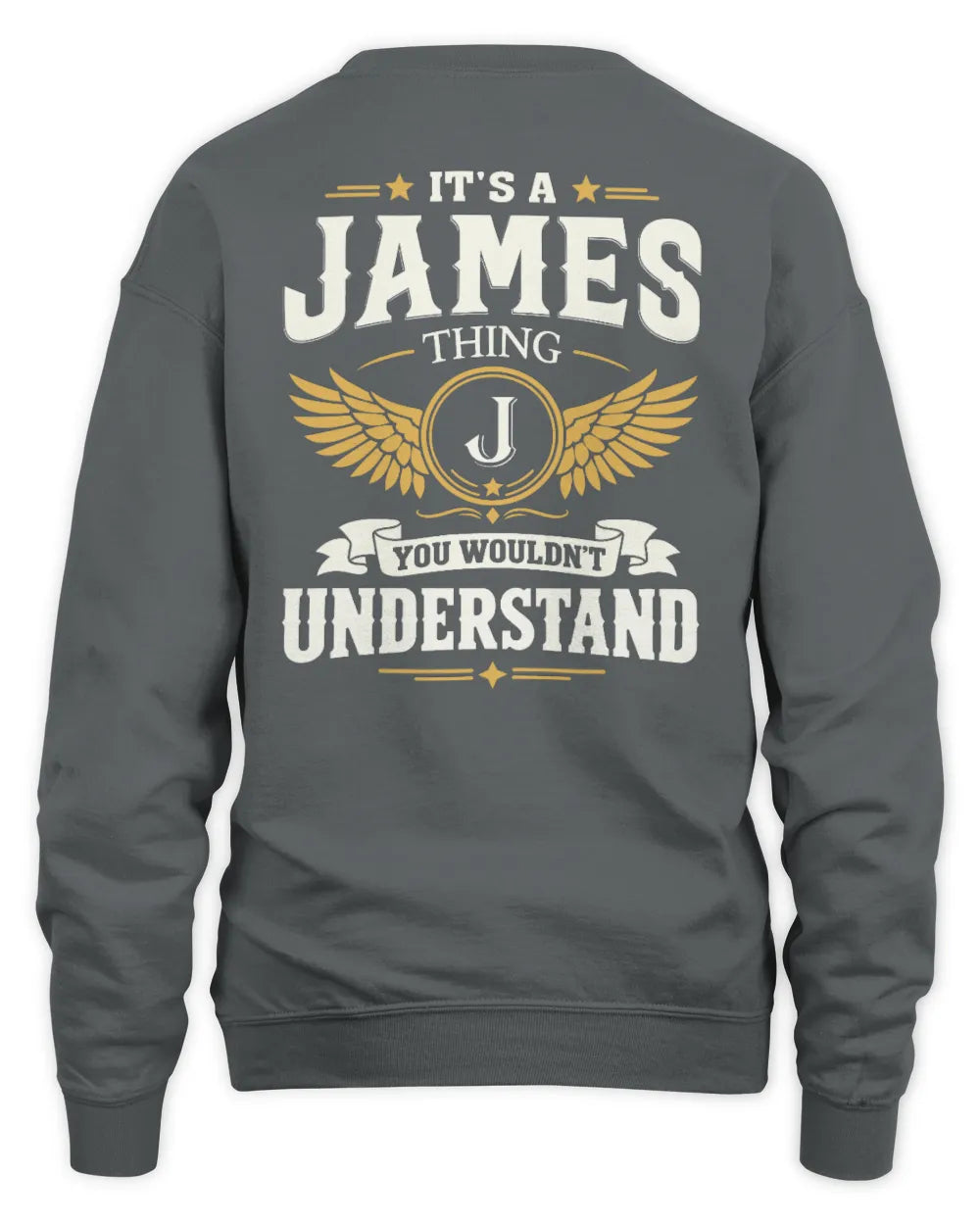 JAMES KT06-M008 It’s a [NAME] Thing – You Wouldn’t Understand | Personalized Vintage T-Shirt - Unisex Sweatshirt - Charcoal