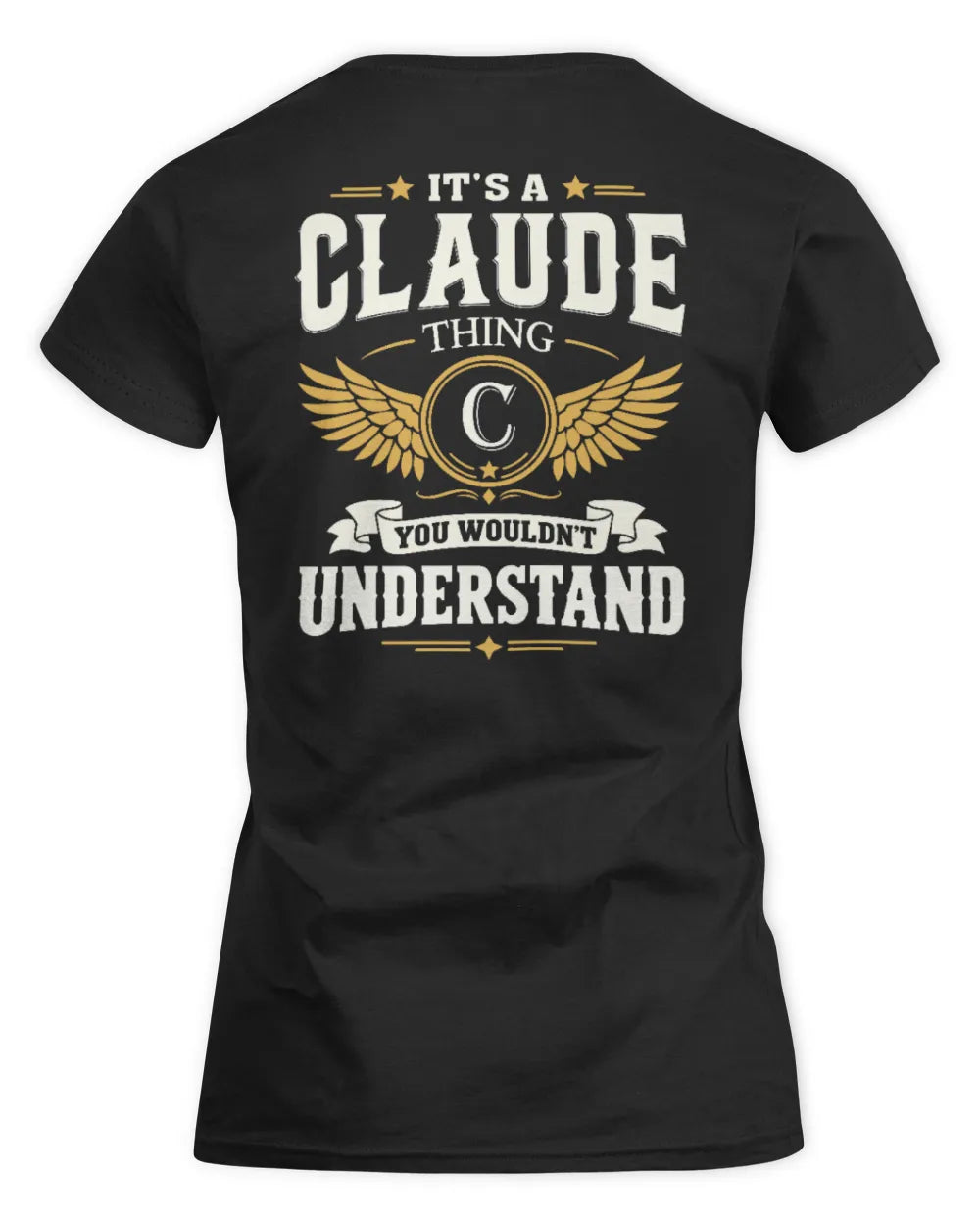CLAUDE KT06-M008 It’s a [NAME] Thing – You Wouldn’t Understand | Personalized Vintage T-Shirt - Women's Standard T-Shirt - Black