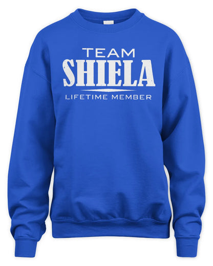 SHIELA BL62-K4-128 - Personalized “Team NAME Lifetime Member” - Unisex Sweatshirt - Royal