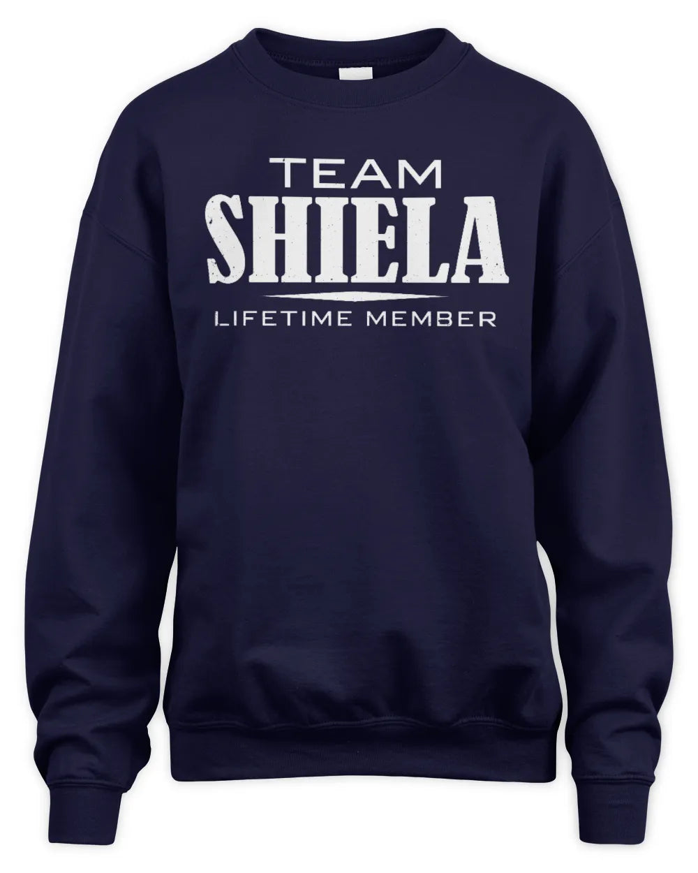 SHIELA BL62-K4-128 - Personalized “Team NAME Lifetime Member” - Unisex Sweatshirt - Navy