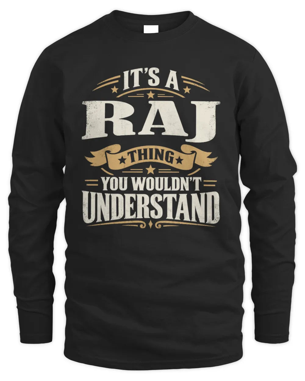 RAJ P08 TH51 - Personalized “It’s a/an [NAME] Thing – You Wouldn’t Understand” Shirt - Men's Long Sleeved T-Shirt - Black