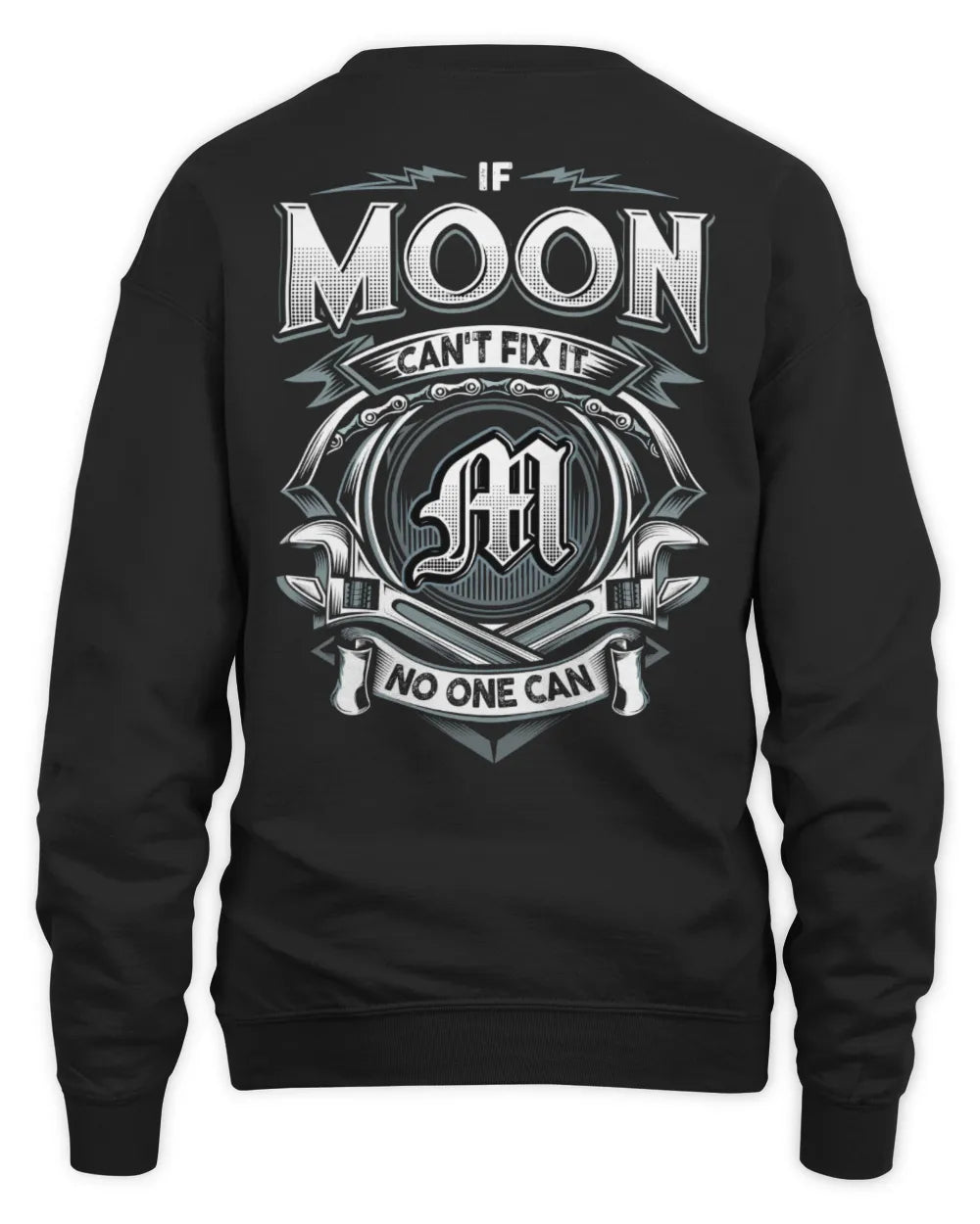 MOON AP81-K4-626 - Personalized Ahmed Quote Apparel “If Ahmed Can't Fix It, No One Can” - Unisex Sweatshirt - Black