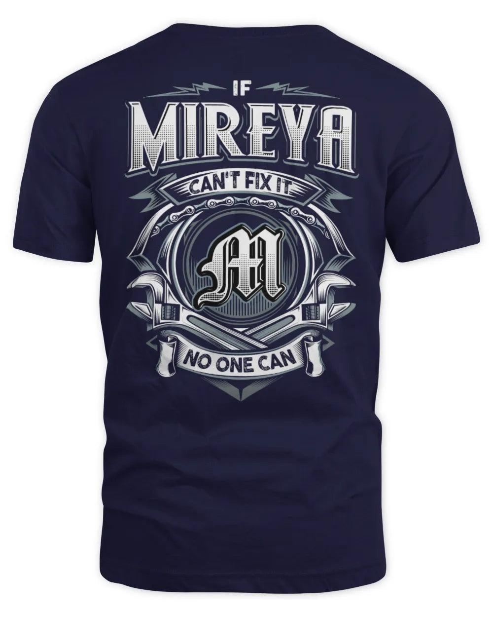 MIREYA AP81-K4-626 - Personalized Ahmed Quote Apparel “If Ahmed Can't Fix It, No One Can” - Unisex Standard T-Shirt - Navy