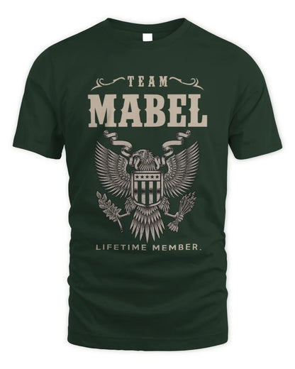 MABEL TP06-K82 – Personalized Classic Style Apparel “Team NAME Lifetime Member” - Unisex Standard T-Shirt - Forest Green