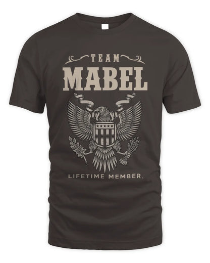 MABEL TP06-K82 – Personalized Classic Style Apparel “Team NAME Lifetime Member” - Unisex Standard T-Shirt - Dark Chocolate