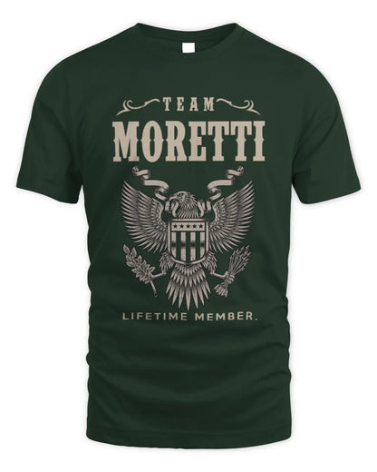 MORETTI TP06-K82 – Personalized Classic Style Apparel “Team NAME Lifetime Member” - Unisex Standard T-Shirt - Forest Green
