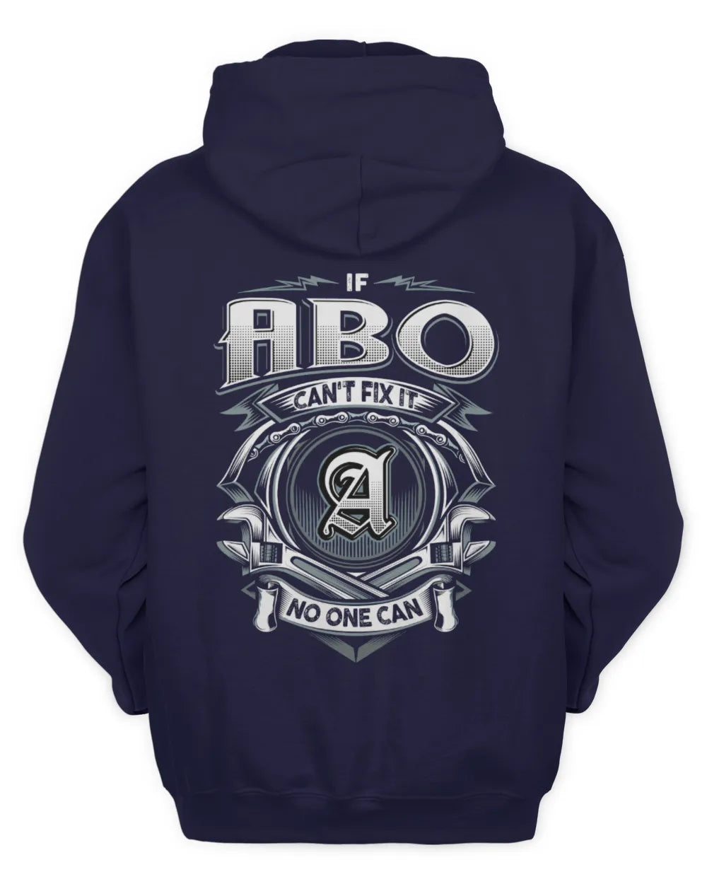 ABO AP81-K4-626 - Personalized Ahmed Quote Apparel “If Ahmed Can't Fix It, No One Can” - Unisex Hoodie - Navy
