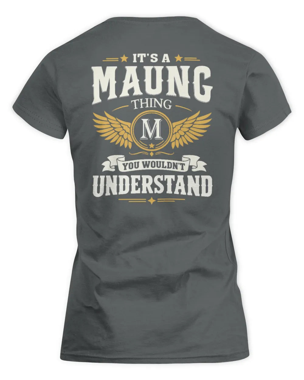 MAUNG KT06-M008 It’s a [NAME] Thing – You Wouldn’t Understand | Personalized Vintage T-Shirt - Women's Standard T-Shirt - Charcoal