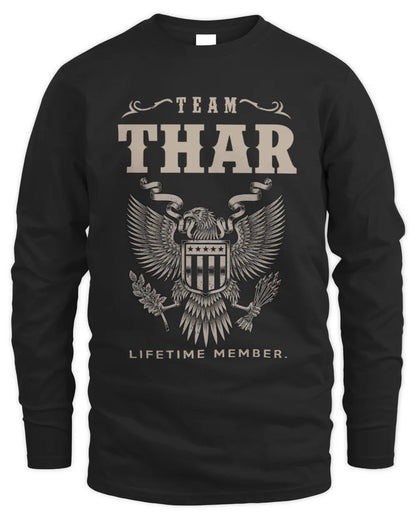 THAR TP06-K82 – Personalized Classic Style Apparel “Team NAME Lifetime Member” - Men's Long Sleeved T-Shirt - Black