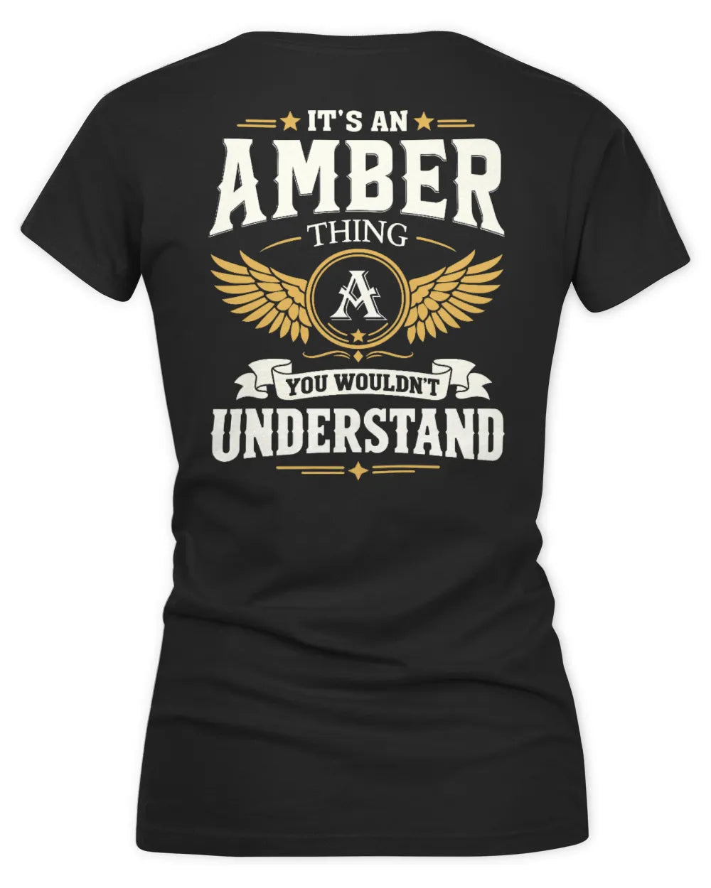 AMBER KT06-M008 It’s a [NAME] Thing – You Wouldn’t Understand | Personalized Vintage T-Shirt - Women's V-Neck T-Shirt - Black