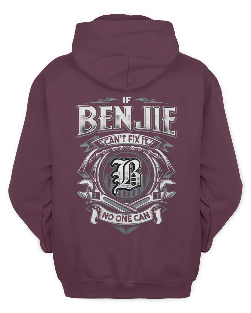 BENJIE AP81-K4-626 - Personalized Ahmed Quote Apparel “If Ahmed Can't Fix It, No One Can” - Unisex Hoodie - Maroon