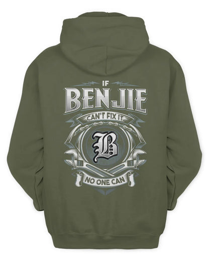 BENJIE AP81-K4-626 - Personalized Ahmed Quote Apparel “If Ahmed Can't Fix It, No One Can” - Unisex Hoodie - Military Green