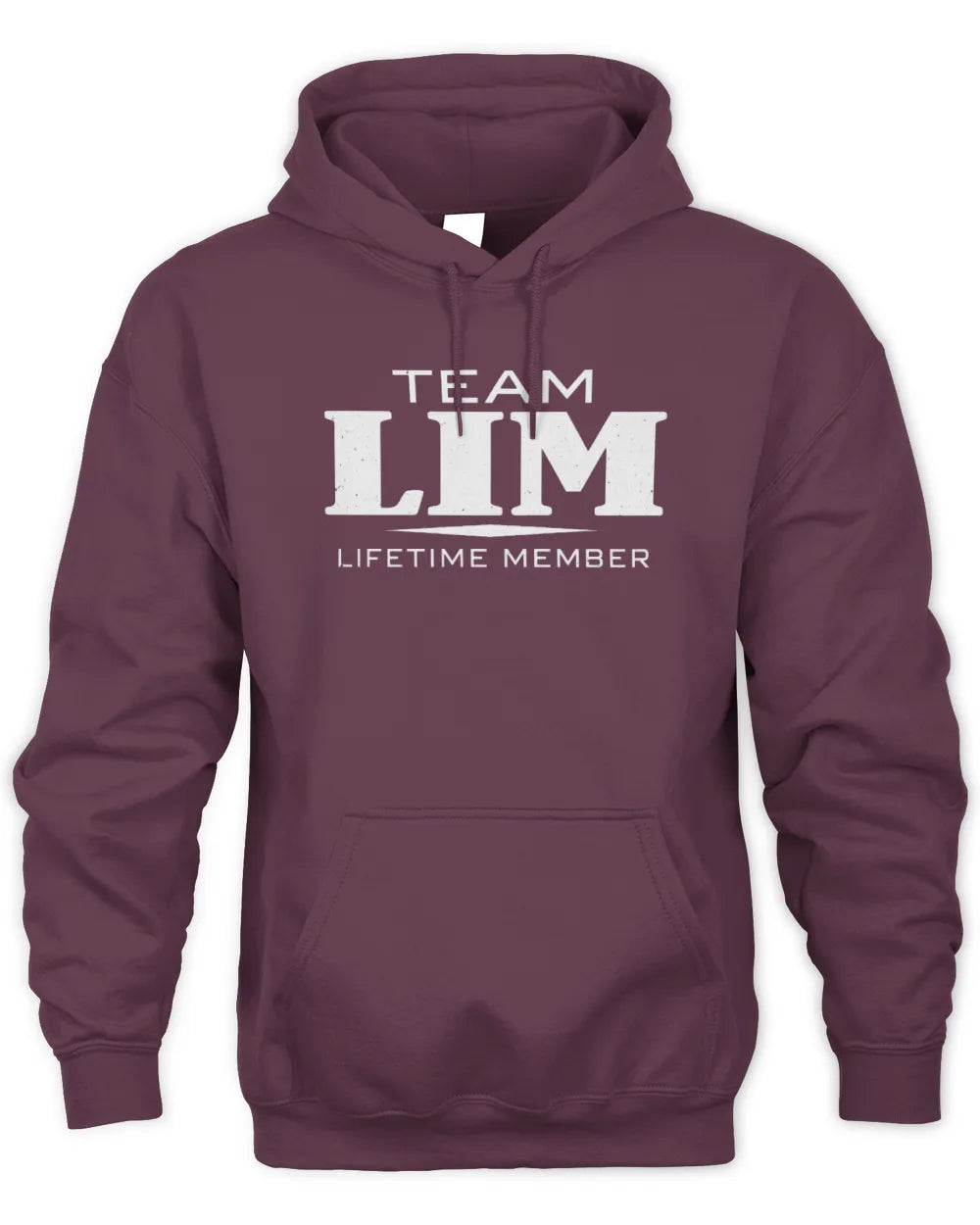 LIM BL62-K4-128 - Personalized “Team NAME Lifetime Member” - Unisex Hoodie - Maroon