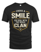 SMILE NT1-K008 Cross A/An NAME, You Deal With the Whole Clan | Personalized Vintage T-Shirt - Unisex Standard T-Shirt - Black