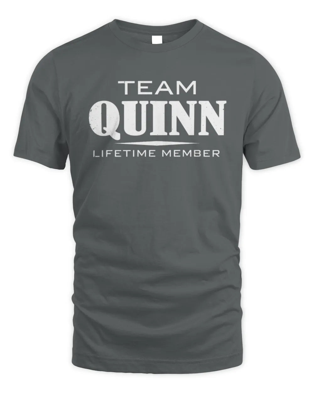 QUINN BL62-K4-128 - Personalized “Team NAME Lifetime Member” - Unisex Standard T-Shirt - Charcoal