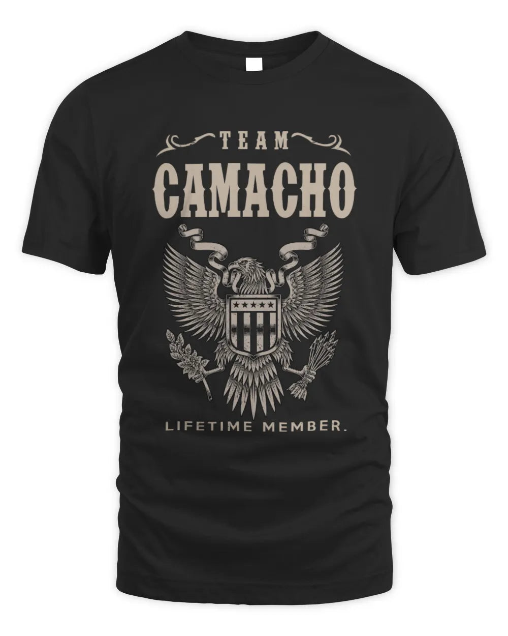 CAMACHO TP06-K82 – Personalized Classic Style Apparel “Team NAME Lifetime Member” - Unisex Standard T-Shirt - Black