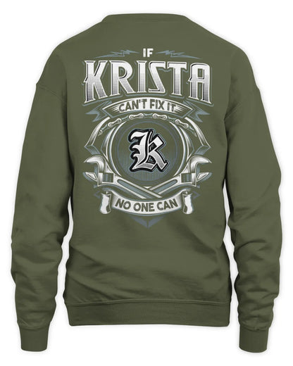 KRISTA AP81-K4-626 - Personalized Ahmed Quote Apparel “If Ahmed Can't Fix It, No One Can” - Unisex Sweatshirt - Military Green