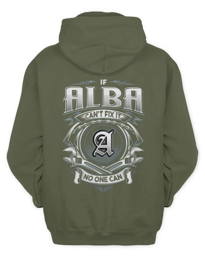 ALBA AP81-K4-626 - Personalized Ahmed Quote Apparel “If Ahmed Can't Fix It, No One Can” - Unisex Hoodie - Military Green