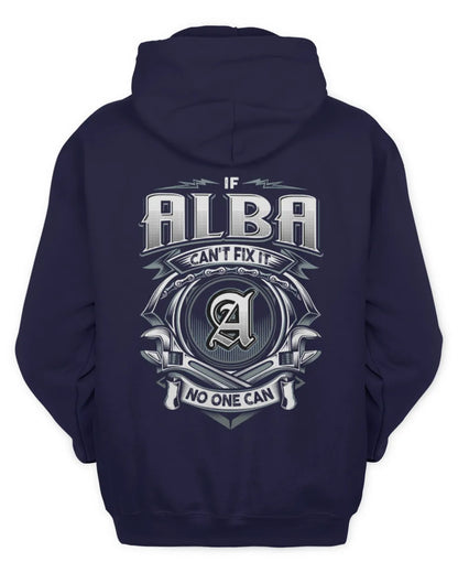 ALBA AP81-K4-626 - Personalized Ahmed Quote Apparel “If Ahmed Can't Fix It, No One Can” - Unisex Hoodie - Navy
