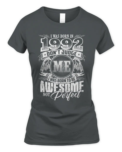 1992 HH89-K2 – Awesome Birth Year Quote T-Shirt - Women's Standard T-Shirt - Charcoal