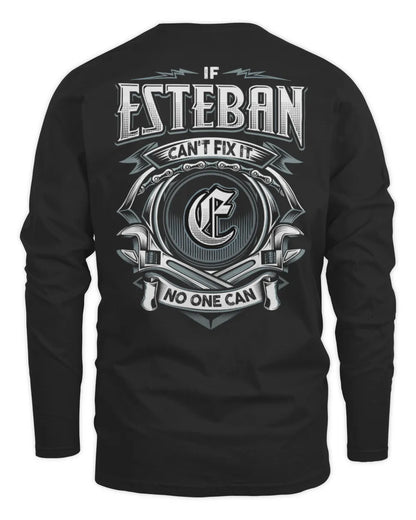 ESTEBAN AP81-K4-626 - Personalized Ahmed Quote Apparel “If Ahmed Can't Fix It, No One Can” - Men's Long Sleeved T-Shirt - Black