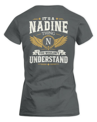 NADINE KT06-M008 It’s a [NAME] Thing – You Wouldn’t Understand | Personalized Vintage T-Shirt - Women's Standard T-Shirt - Charcoal