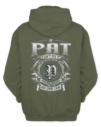 PAT AP81-K4-626 - Personalized Ahmed Quote Apparel “If Ahmed Can't Fix It, No One Can” - Unisex Hoodie - Military Green