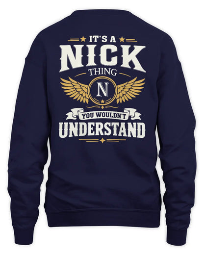 NICK KT06-M008 It’s a [NAME] Thing – You Wouldn’t Understand | Personalized Vintage T-Shirt - Unisex Sweatshirt - Navy