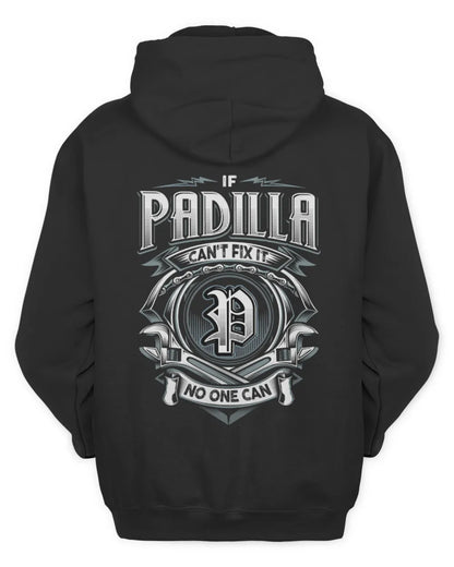 PADILLA AP81-K4-626 - Personalized Ahmed Quote Apparel “If Ahmed Can't Fix It, No One Can” - Unisex Hoodie - Black
