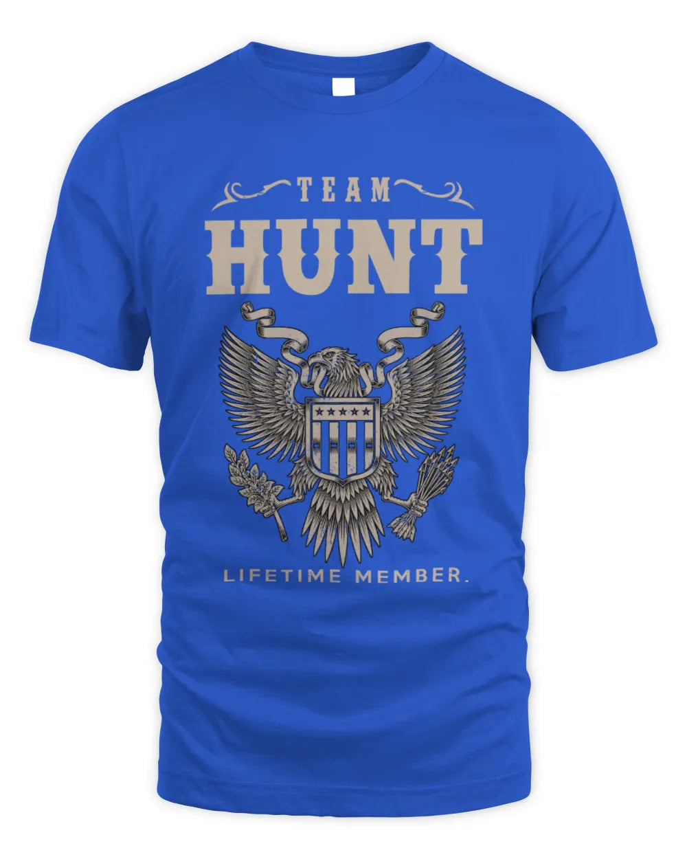 HUNT TP06-K82 – Personalized Classic Style Apparel “Team NAME Lifetime Member” - Unisex Standard T-Shirt - Royal