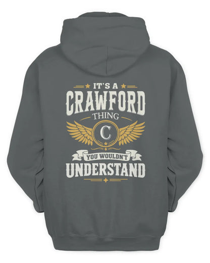 CRAWFORD KT06-M008 It’s a [NAME] Thing – You Wouldn’t Understand | Personalized Vintage T-Shirt - Unisex Hoodie - Charcoal