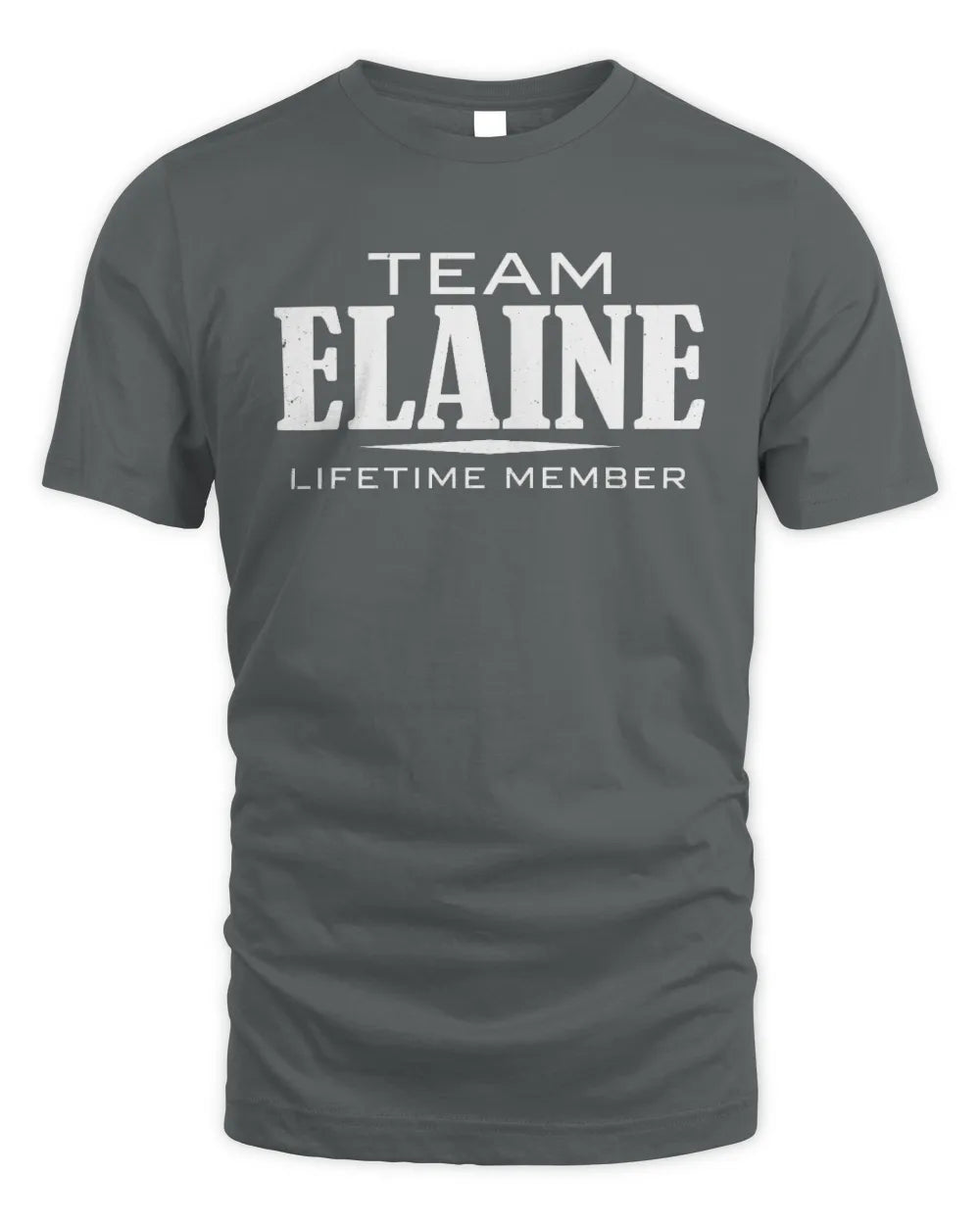 ELAINE BL62-K4-128 - Personalized “Team NAME Lifetime Member” - Unisex Standard T-Shirt - Charcoal