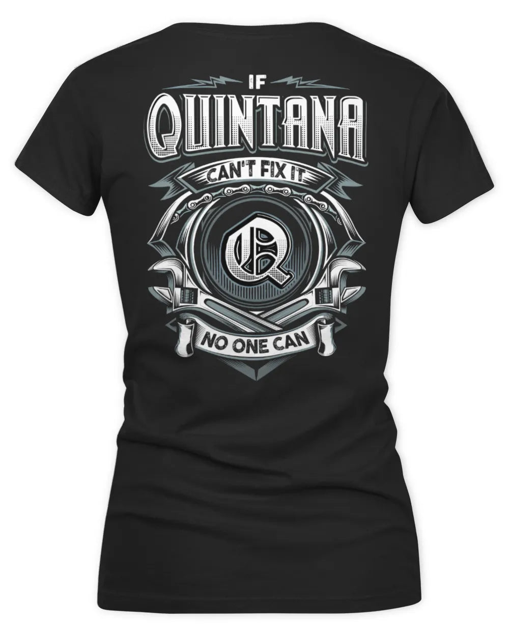 QUINTANA AP81-K4-626 - Personalized Ahmed Quote Apparel “If Ahmed Can't Fix It, No One Can” - Women's V-Neck T-Shirt - Black
