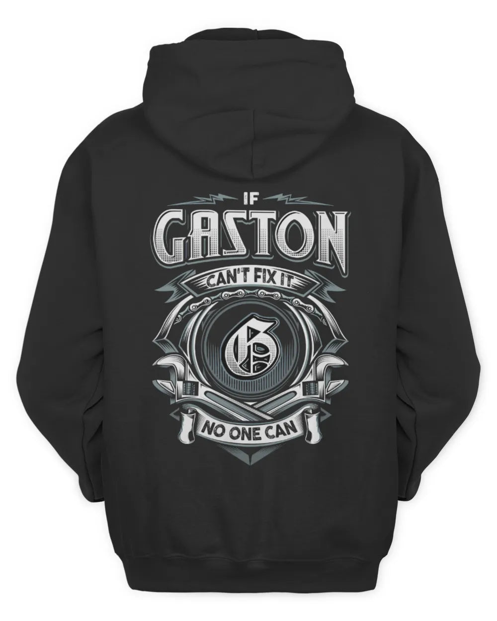 GASTON AP81-K4-626 - Personalized Ahmed Quote Apparel “If Ahmed Can't Fix It, No One Can” - Unisex Hoodie - Black