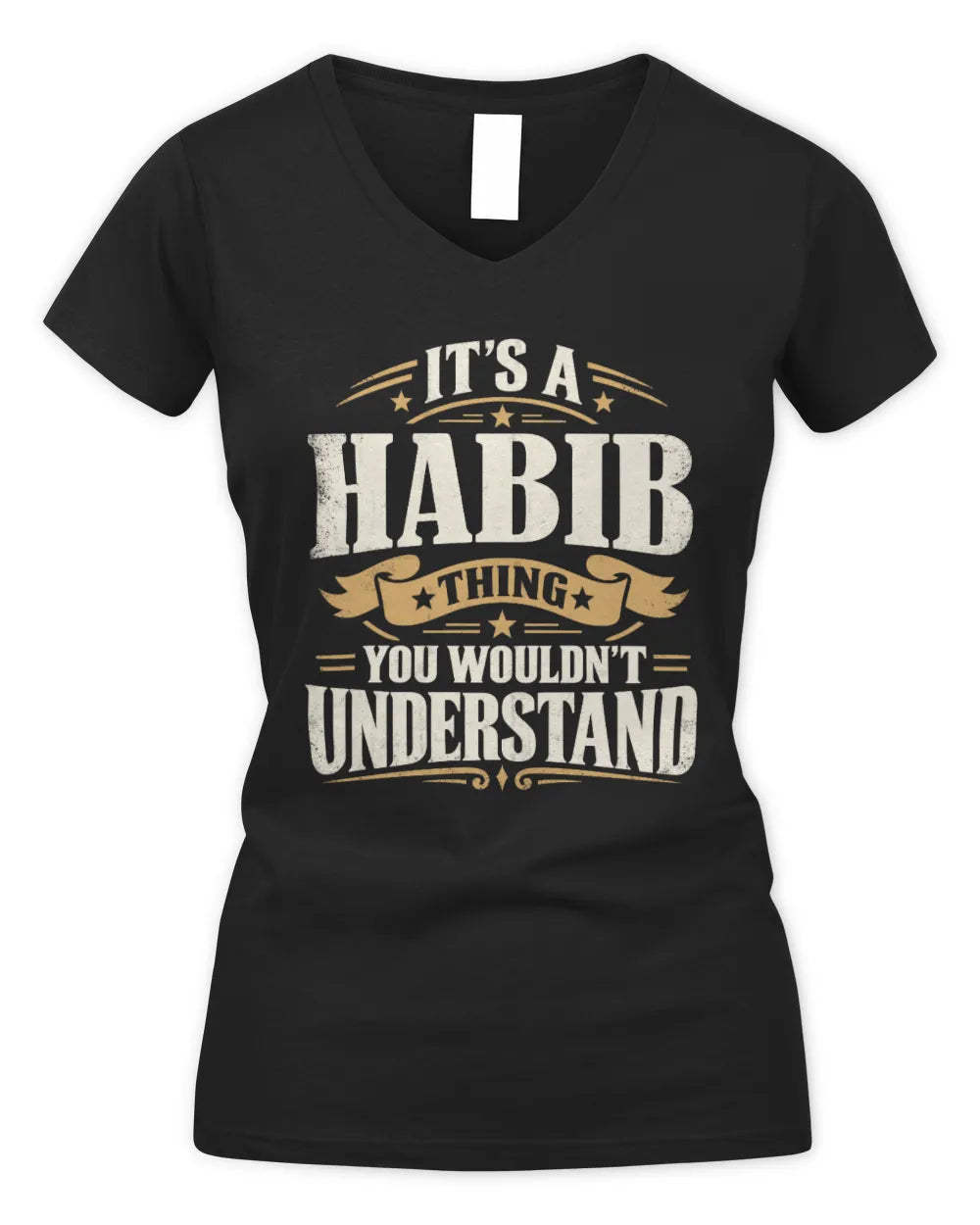 HABIB P08 TH51 - Personalized “It’s a/an [NAME] Thing – You Wouldn’t Understand” Shirt - Women's V-Neck T-Shirt - Black
