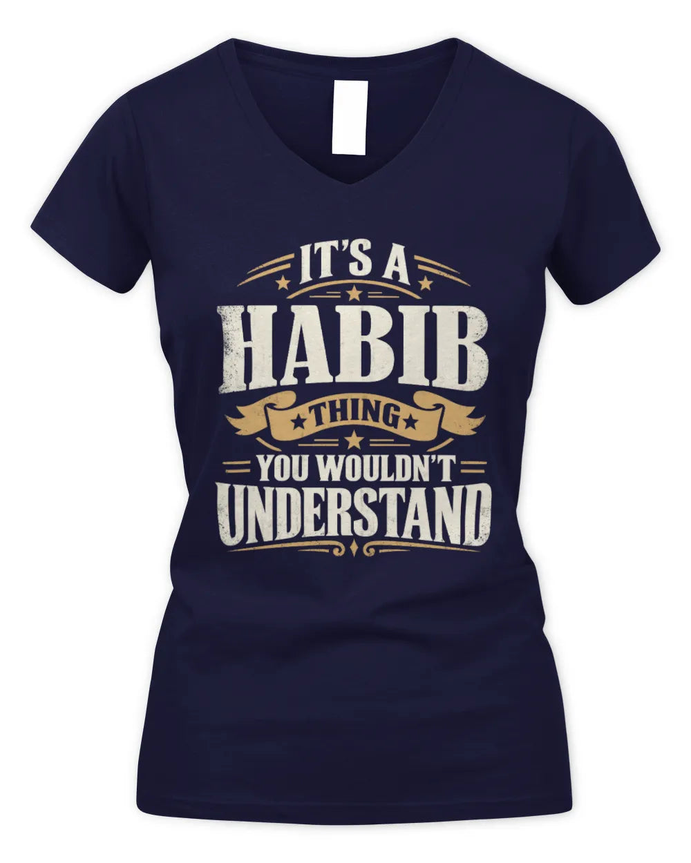 HABIB P08 TH51 - Personalized “It’s a/an [NAME] Thing – You Wouldn’t Understand” Shirt - Women's V-Neck T-Shirt - Navy