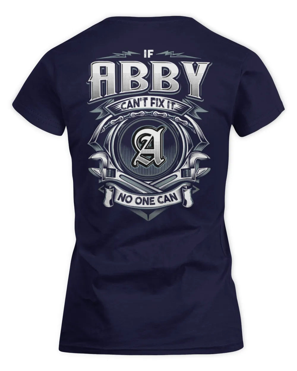 ABBY AP81-K4-626 - Personalized Ahmed Quote Apparel “If Ahmed Can't Fix It, No One Can” - Women's Standard T-Shirt - Navy