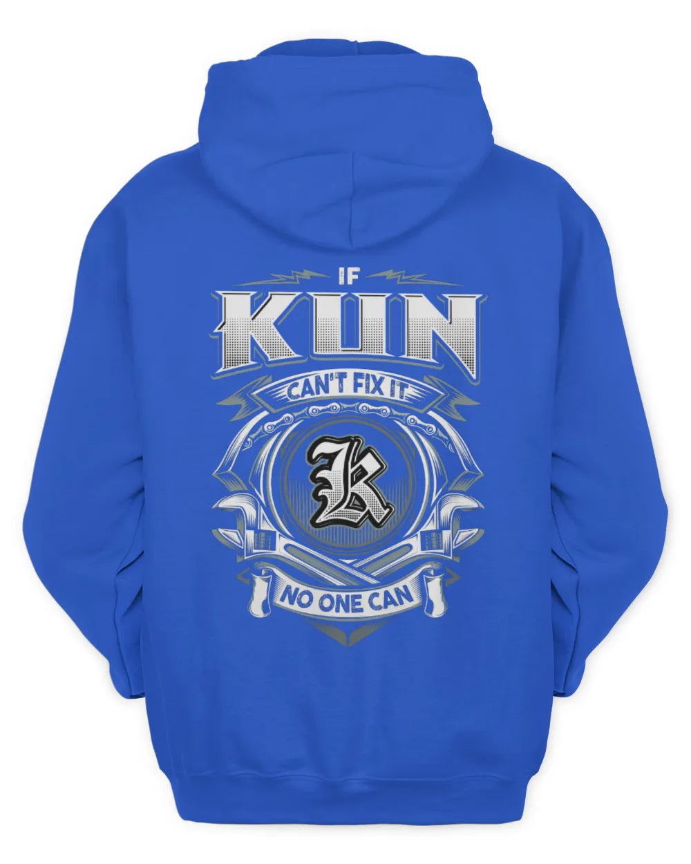 KUN AP81-K4-626 - Personalized Ahmed Quote Apparel “If Ahmed Can't Fix It, No One Can” - Unisex Hoodie - Royal