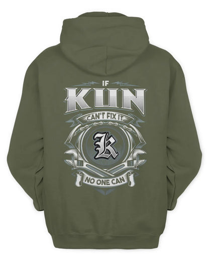 KUN AP81-K4-626 - Personalized Ahmed Quote Apparel “If Ahmed Can't Fix It, No One Can” - Unisex Hoodie - Military Green