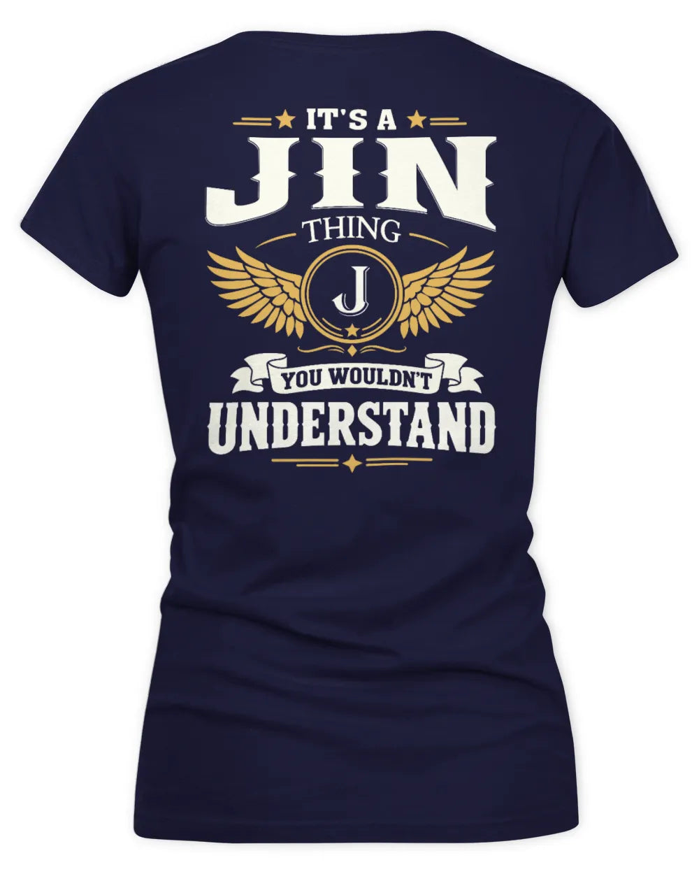JIN KT06-M008 It’s a [NAME] Thing – You Wouldn’t Understand | Personalized Vintage T-Shirt - Women's V-Neck T-Shirt - Navy
