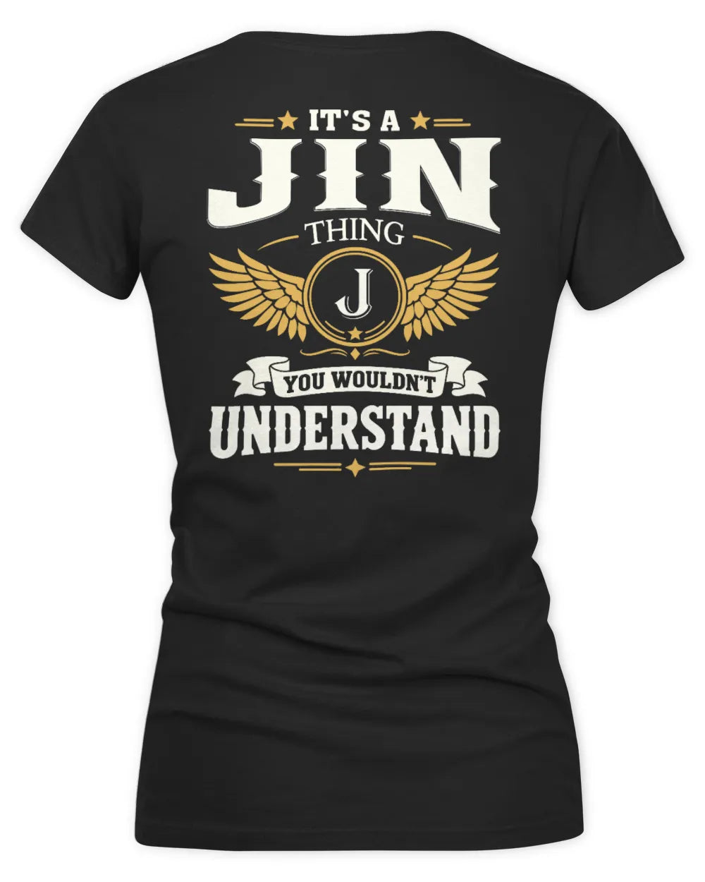 JIN KT06-M008 It’s a [NAME] Thing – You Wouldn’t Understand | Personalized Vintage T-Shirt - Women's V-Neck T-Shirt - Black