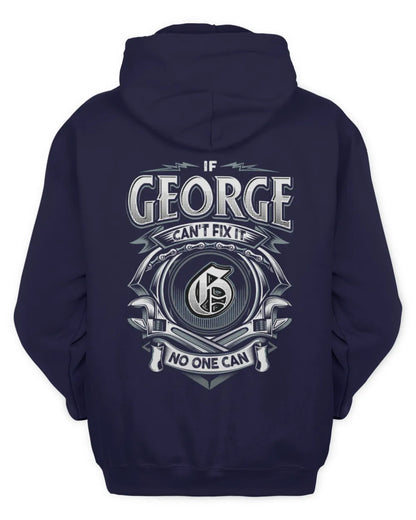 GEORGE AP81-K4-626 - Personalized Ahmed Quote Apparel “If Ahmed Can't Fix It, No One Can” - Unisex Hoodie - Navy