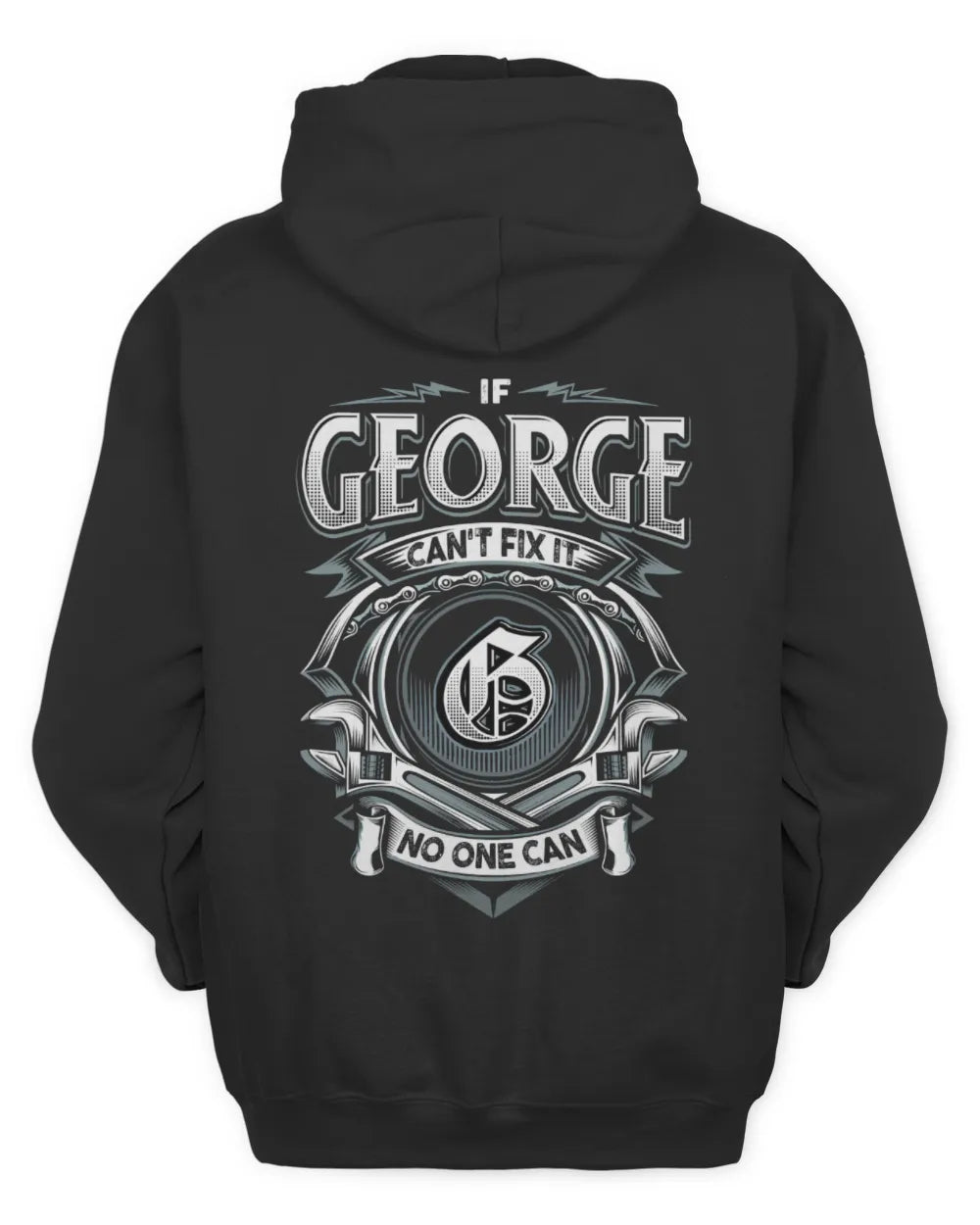 GEORGE AP81-K4-626 - Personalized Ahmed Quote Apparel “If Ahmed Can't Fix It, No One Can” - Unisex Hoodie - Black