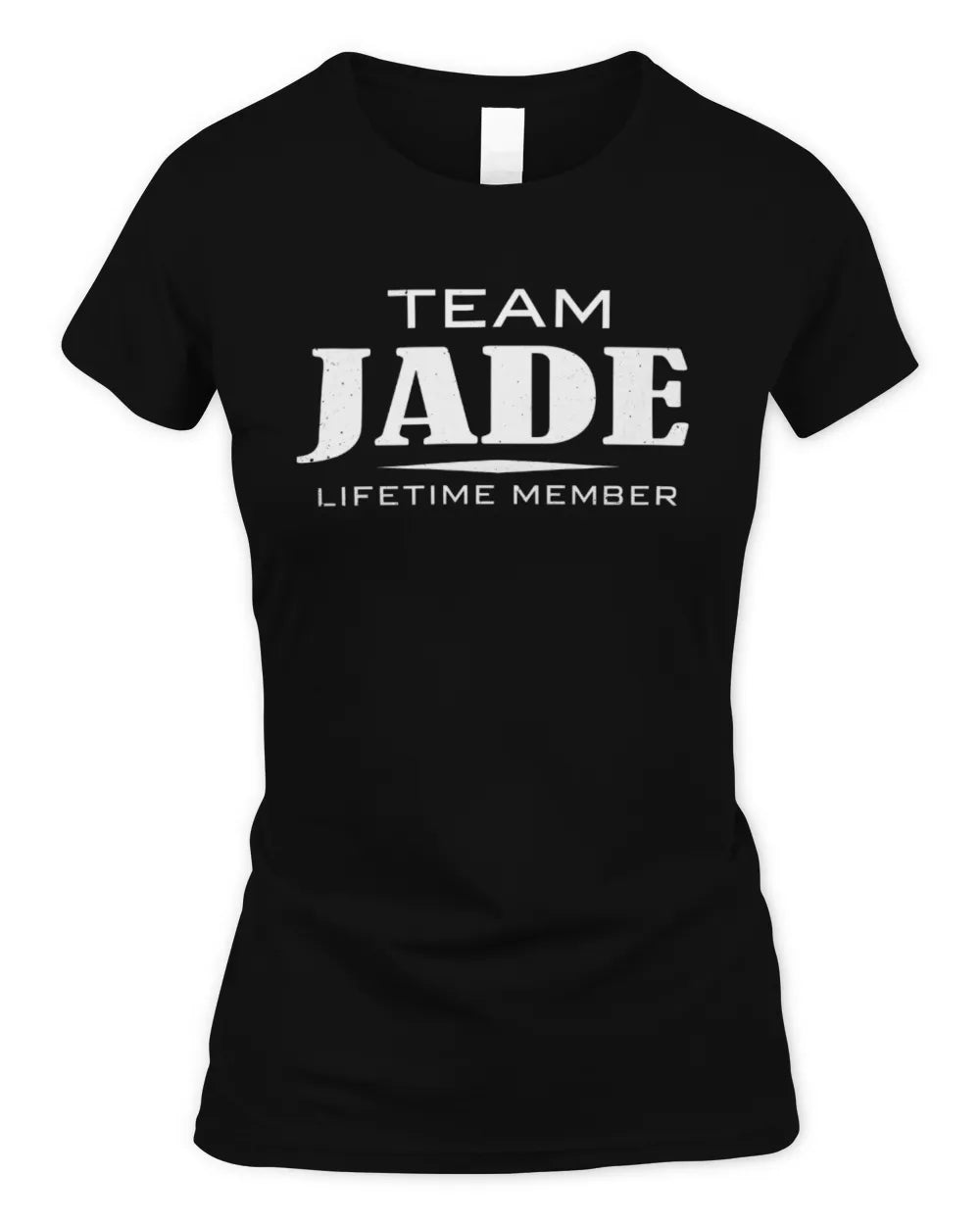 JADE BL62-K4-128 - Personalized “Team NAME Lifetime Member” - Women's Standard T-Shirt - Black