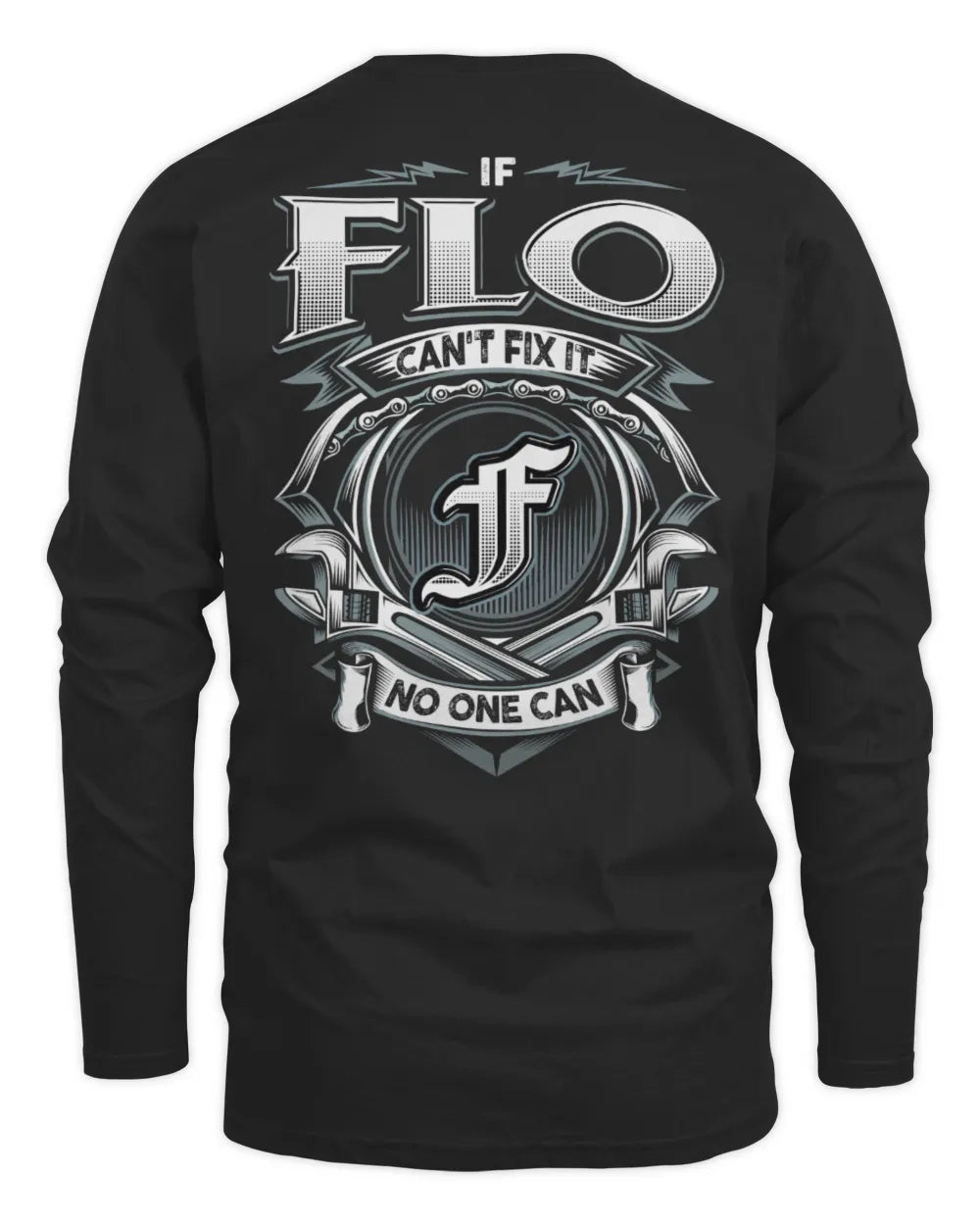 FLO AP81-K4-626 - Personalized Ahmed Quote Apparel “If Ahmed Can't Fix It, No One Can” - Men's Long Sleeved T-Shirt - Black